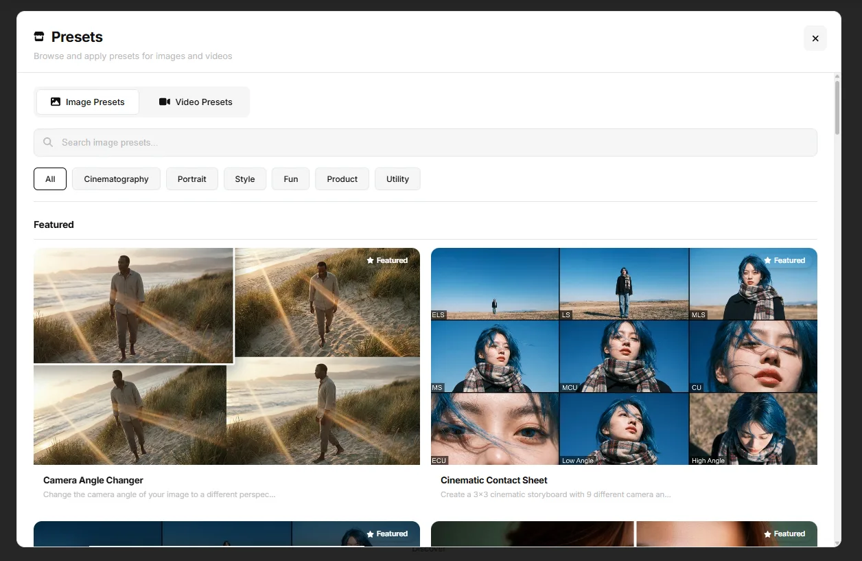 Image Presets