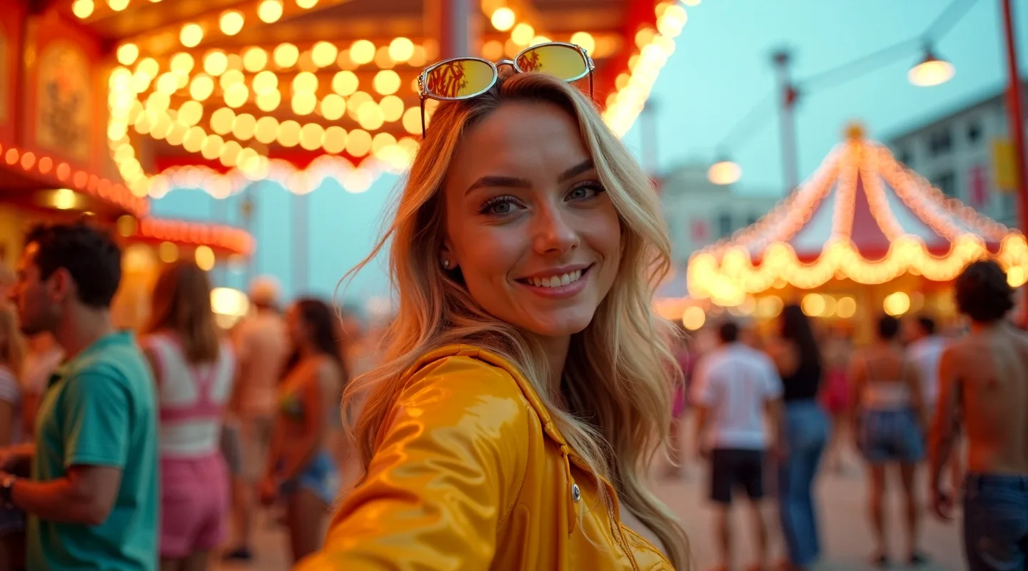 Woman at Funfair